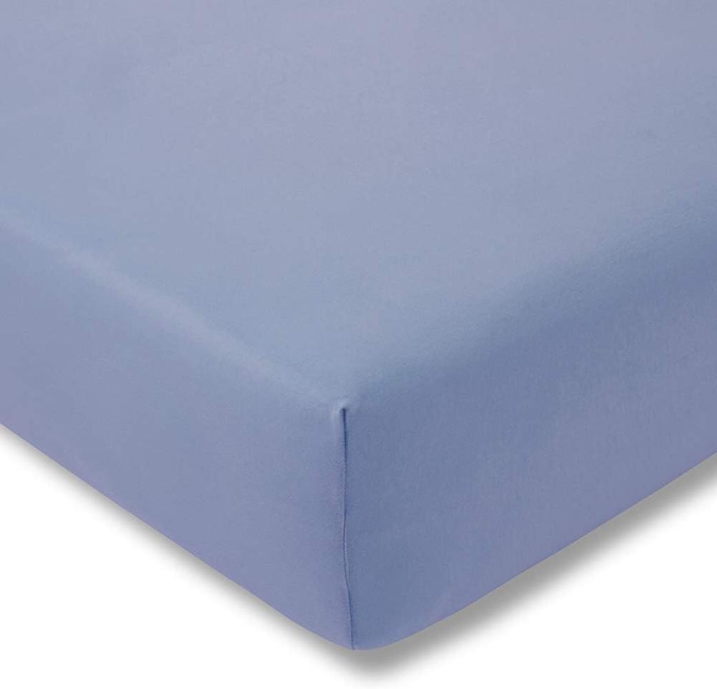 Estella Fein-Jersey / Single 1 teilig Spannbetttuch 70x140 cm Spannbettlaken hellblau Bild 1