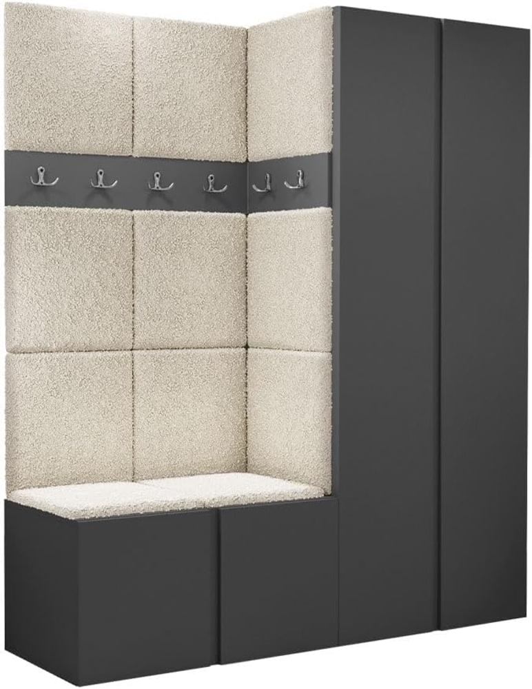 Garderoben-Set Monati III, Graphit, Farbe: Abriamo 03 Bild 1