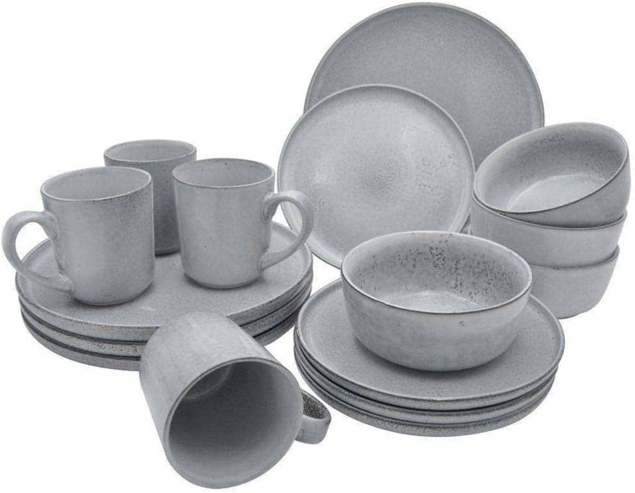 Geschirr-Set für 4 Personen, braun - EH Excellent Houseware Bild 1