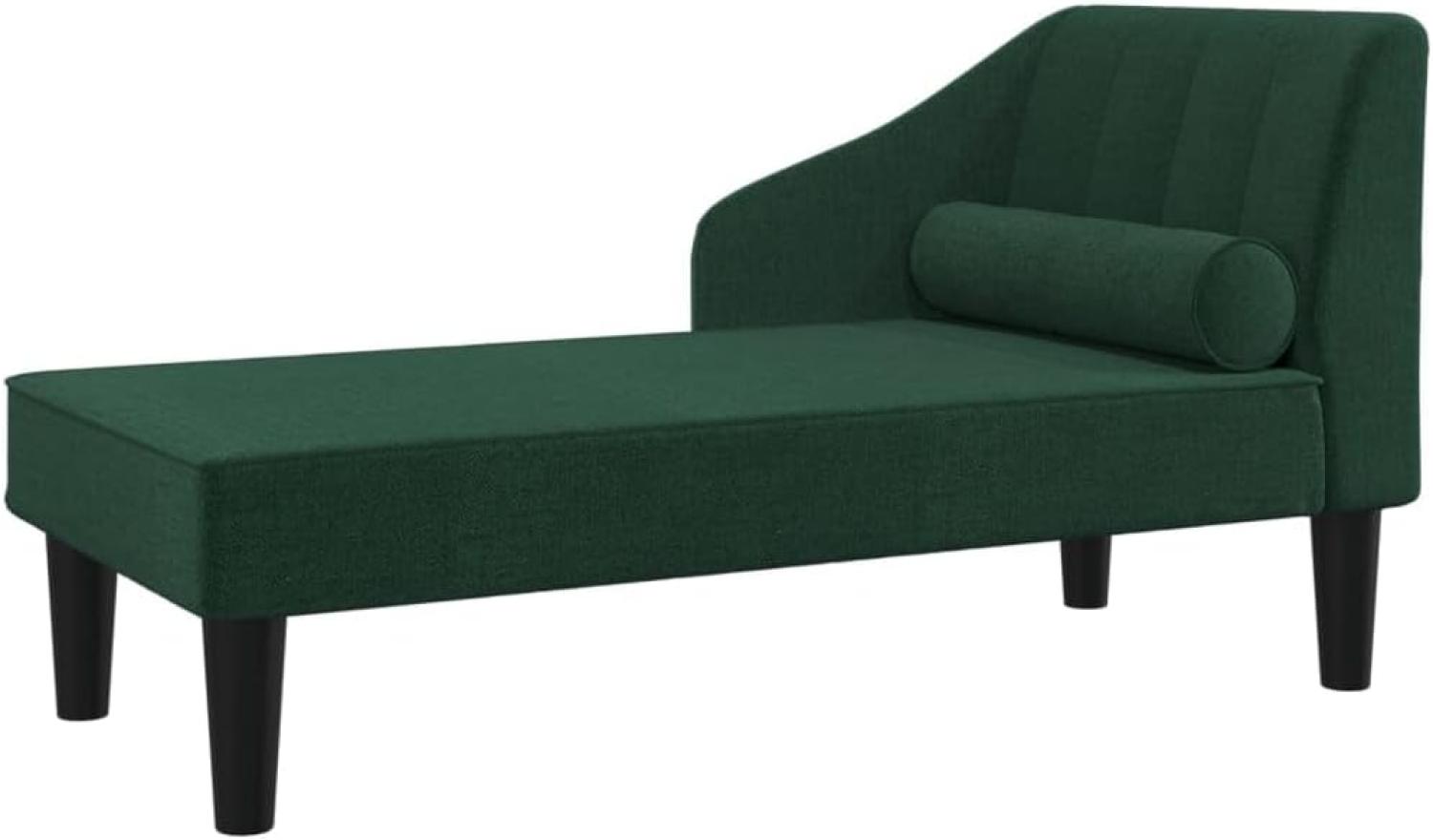 vidaXL Schlafsofa 2-Sitzer Dunkelgrün Stoff Bild 1