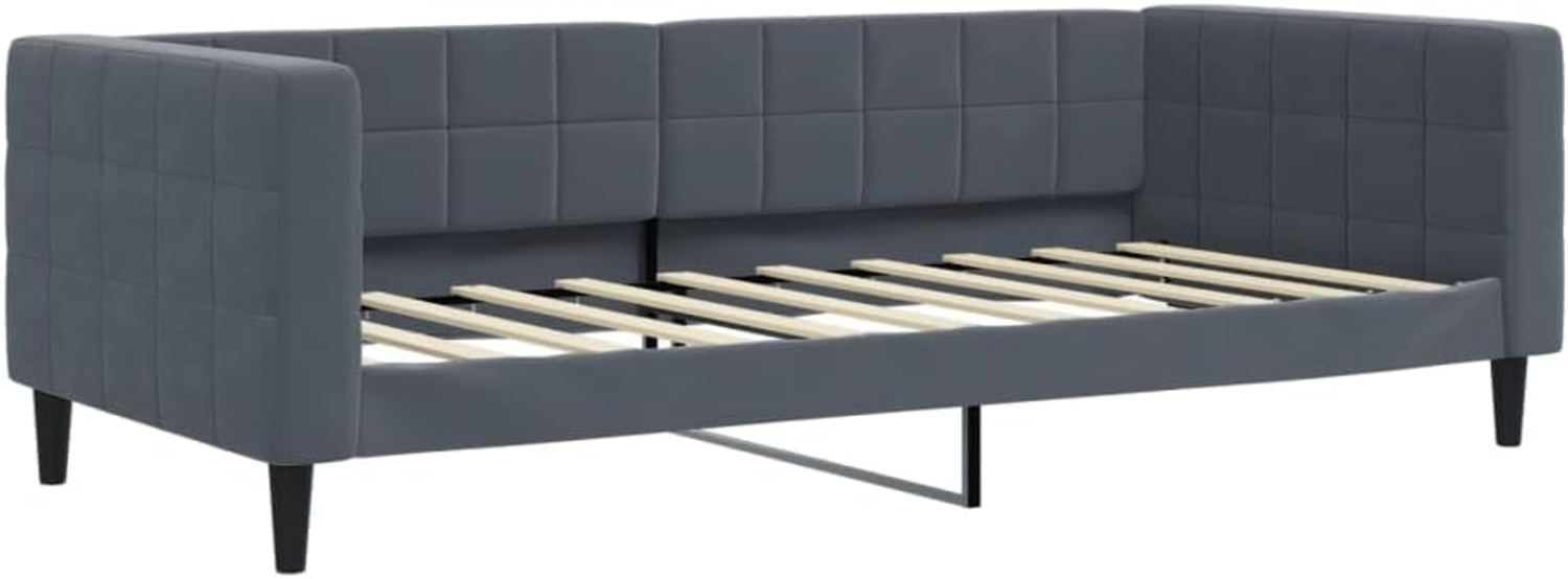 vidaXL Tagesbett Dunkelgrau 90x190 cm Samt 354022 Bild 1