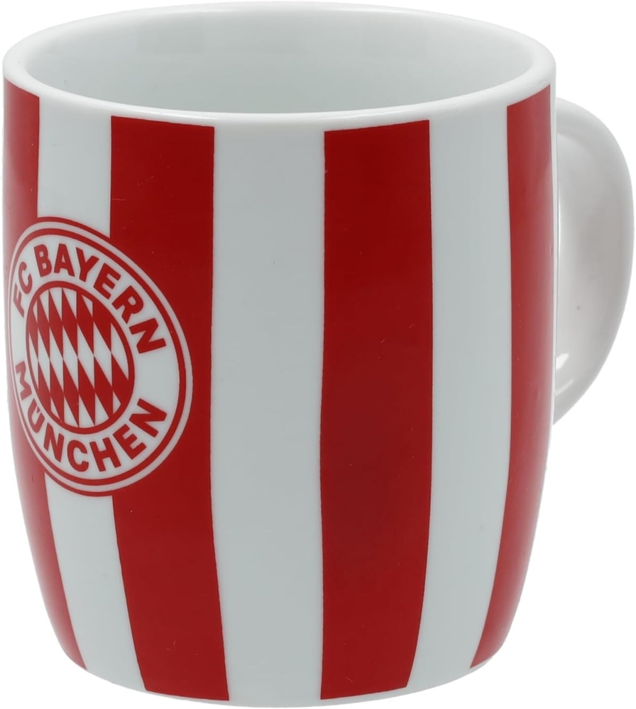 FC Bayern München Tasse FC Bayern München I Tasse Stripes, Rot I 0,3l, Keramik Bild 1