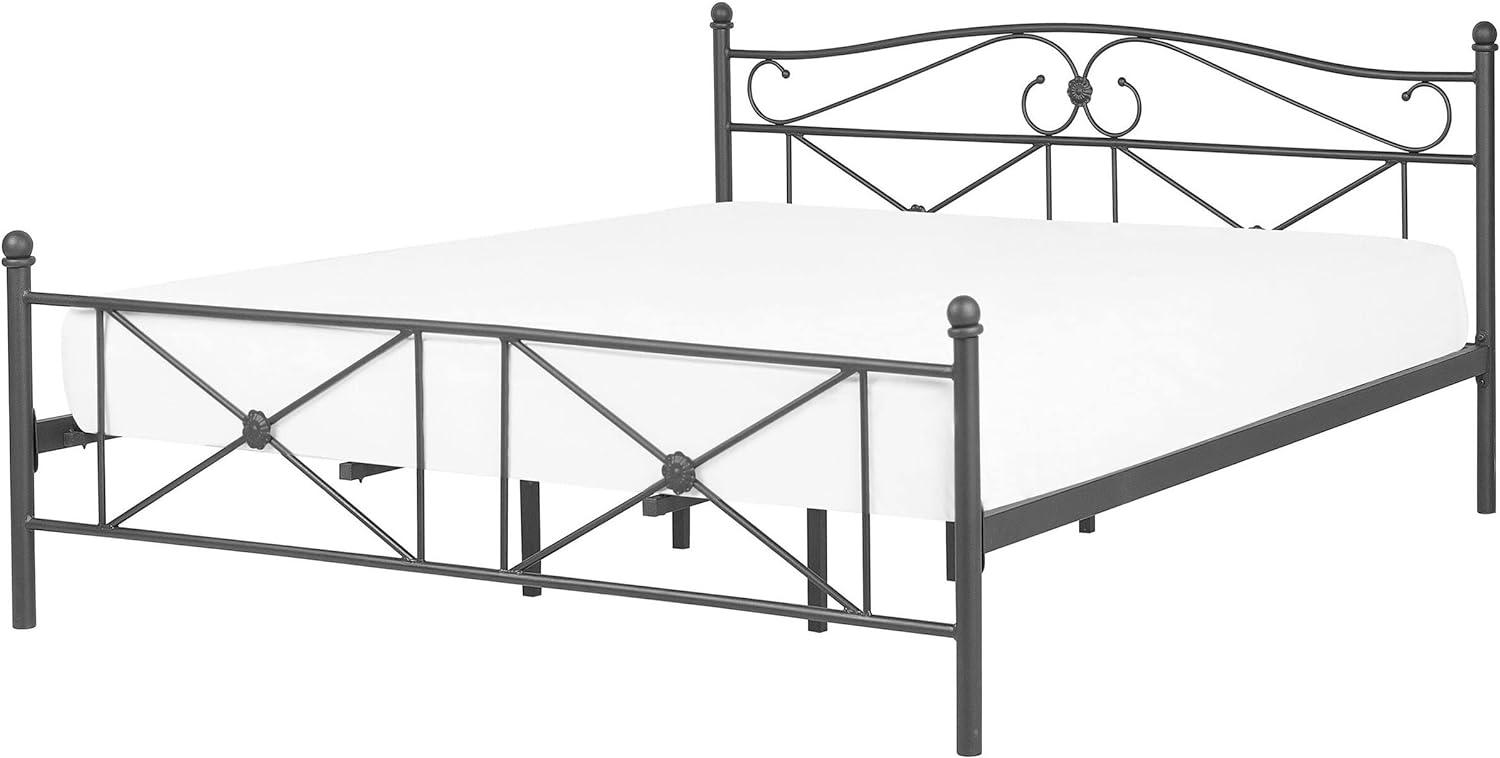 Metallbett schwarz Lattenrost 140 x 200 cm RODEZ Bild 1