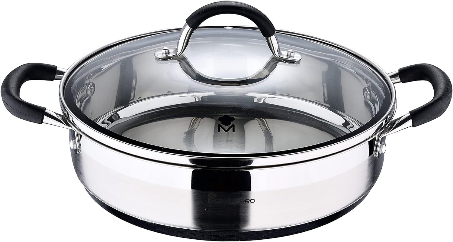 Topf mit Deckel Masterpro foodies bgmp-1502-bk Edelstahl (5 L) 24 x 12 cm Bild 1