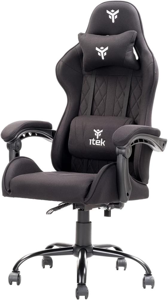 iTek Gaming Chair Rhombus FF10, Gewebe, Schwarz, Normale Bild 1