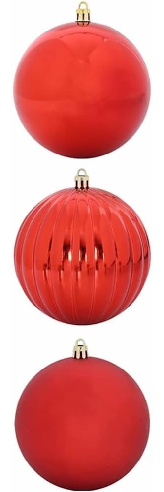 vidaXL Weihnachtskugel-Set 3 pcs Rot Kunststoff 42018856 Bild 1