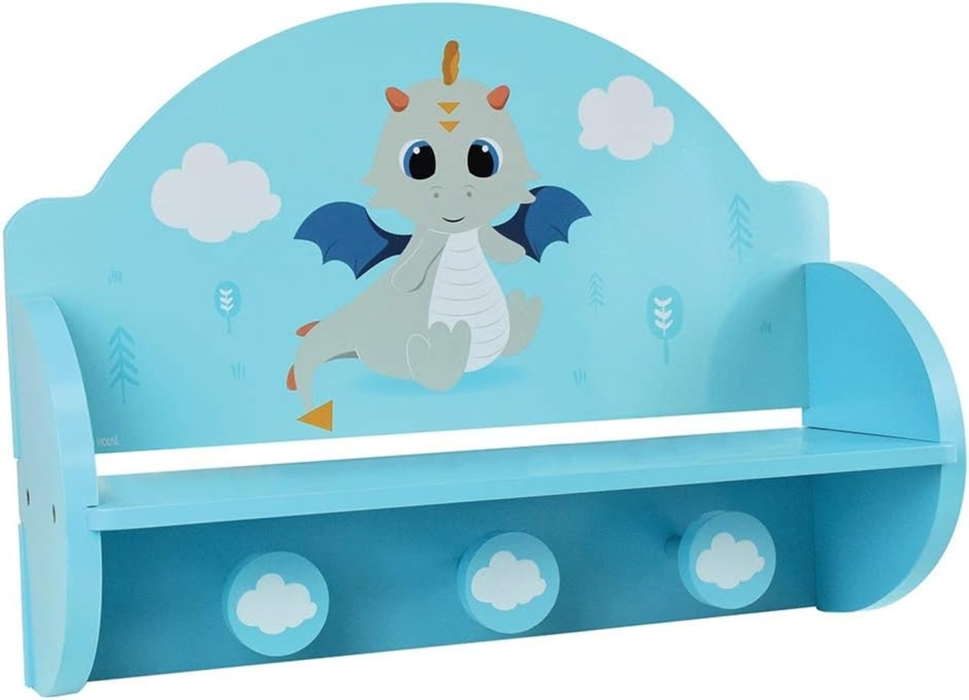 Fun House 713338 Leon Le Dragon Kleiderständer für Kinder, H 33 x B 45 x T 14 cm, PM Bild 1