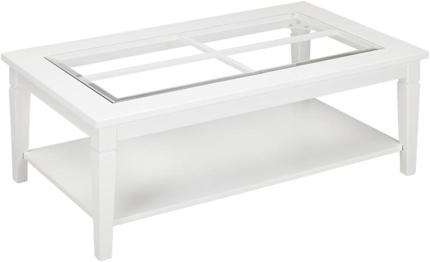 Couchtisch Glas Massivholz Gerande Bild 1