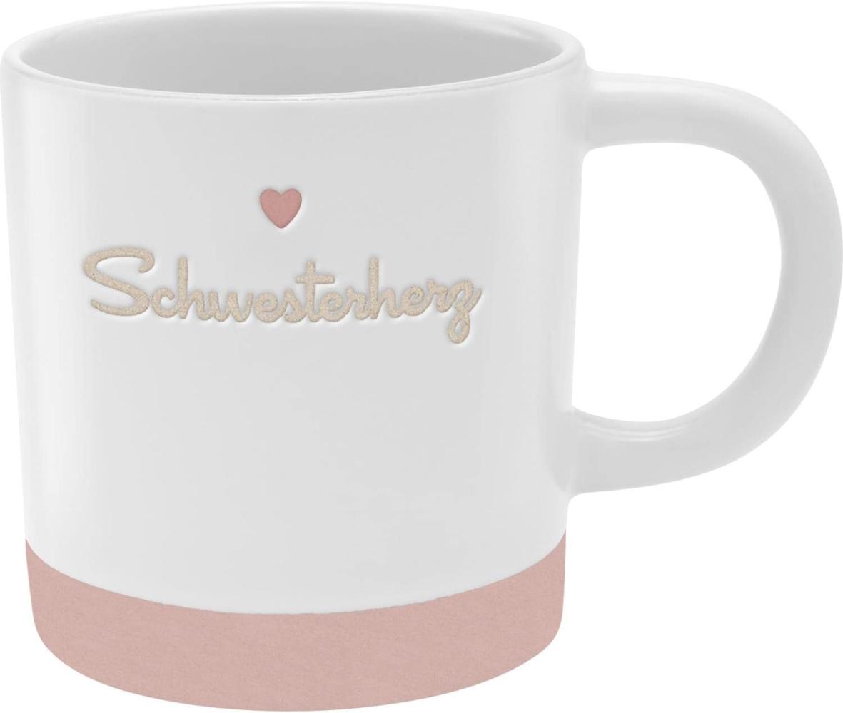 GRUSS & CO Tasse mit Gravur "Schwesterherz" | Steinzeug, 40 cl, mehrfarbig | Geschenk Schwester | 48434 Bild 1