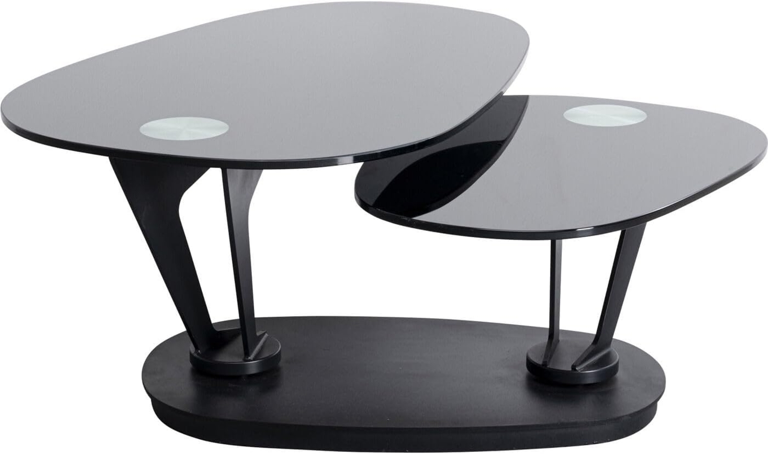 Kare Design Couchtisch Franklin, Schwarz, Wohnzimmertisch, Beistelltisch, Stahlgestell, Keramik Nutzfläche, 41 x 150 x 60 cm (H/B/T) Bild 1
