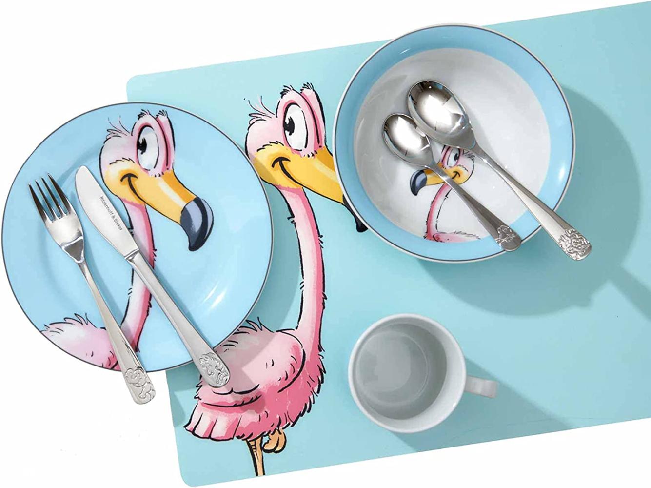 Ritzenhoff & Breker HAPPY ZOO Kindergeschirr Set Flamingo 8-teilig Bild 1