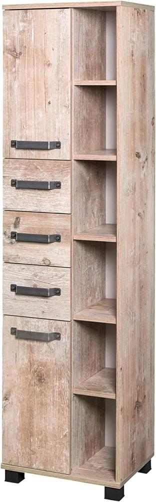 Schildmeyer Milan Hochschrank 701090, eiche Landhaus Dekor, 41. 9 x 32 x 163,7 cm Bild 1