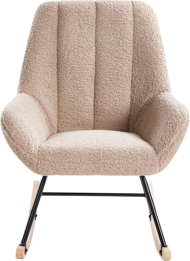 Schaukelsessel KINNO Bouclé Beige Bild 1