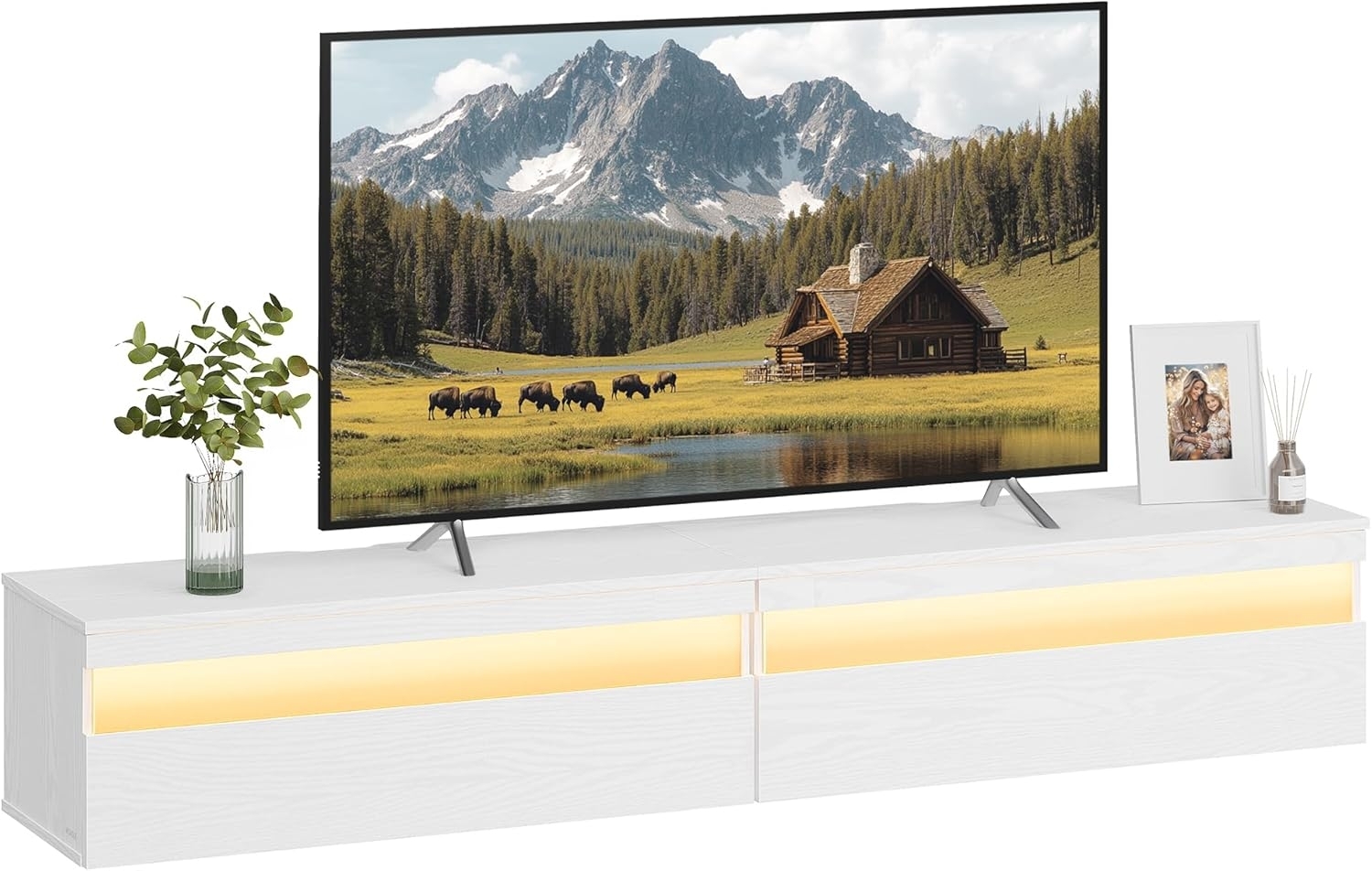 VASAGLE Lowboard, TV-Lowboard, TV-Board hängend, Hängeschrank Wohnwand, Wohnzimmer, 178 x 35 x 30 cm Bild 1