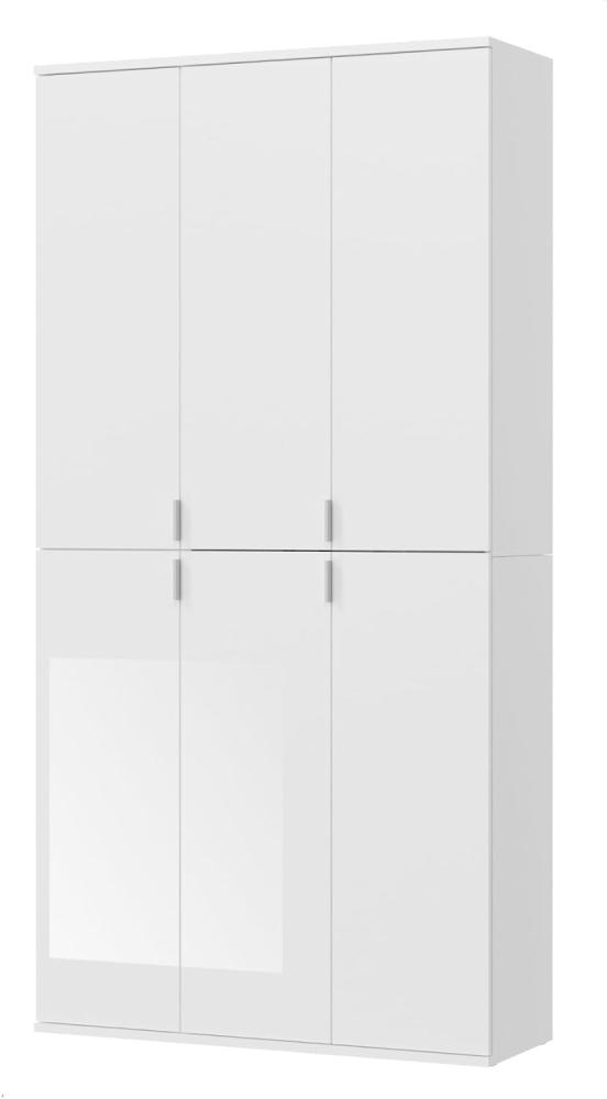 Garderobenschrank SystemX in weiß Hochglanz 91 x 193 cm Bild 1