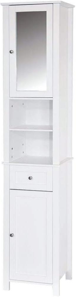 Bath Vida Milano Hoch Spiegelschrank Schrank Boden Stehend Tallboy Einheit, weiß Bild 1