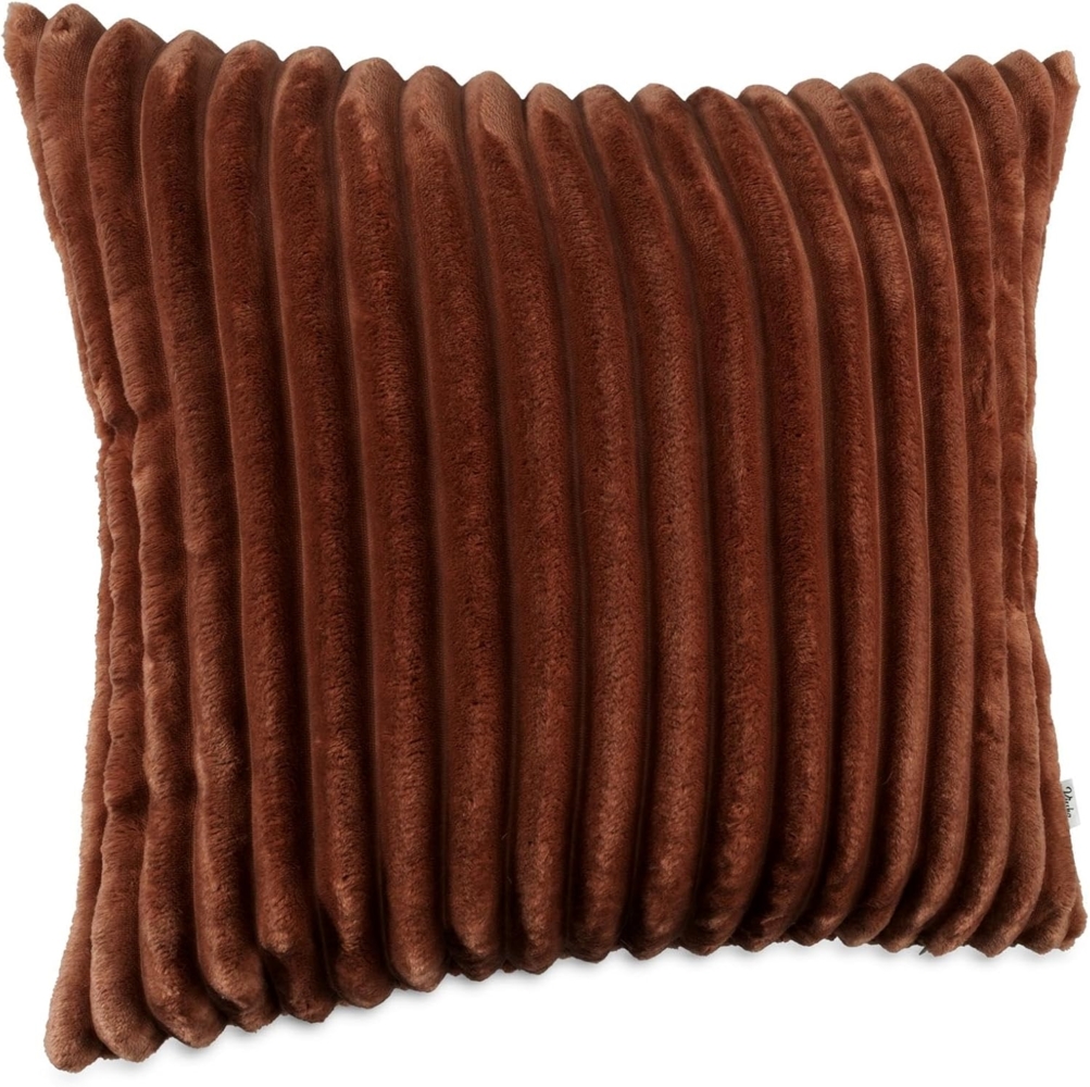 Kisska Dekokissen Kissenhülle LILLI BIG CORD Velour Zierkissen Ambiente Dekorieren, Kissenüberzug ohne Füllung BIG-Cord UNI 40x40cm Einfarbig Kupfer Bild 1