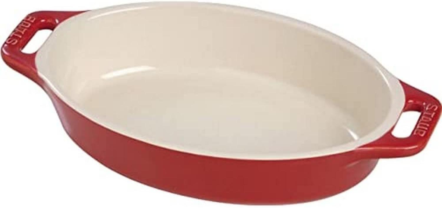 Staub Auflaufform Keramik, oval, Kirsche, 37cm Bild 1