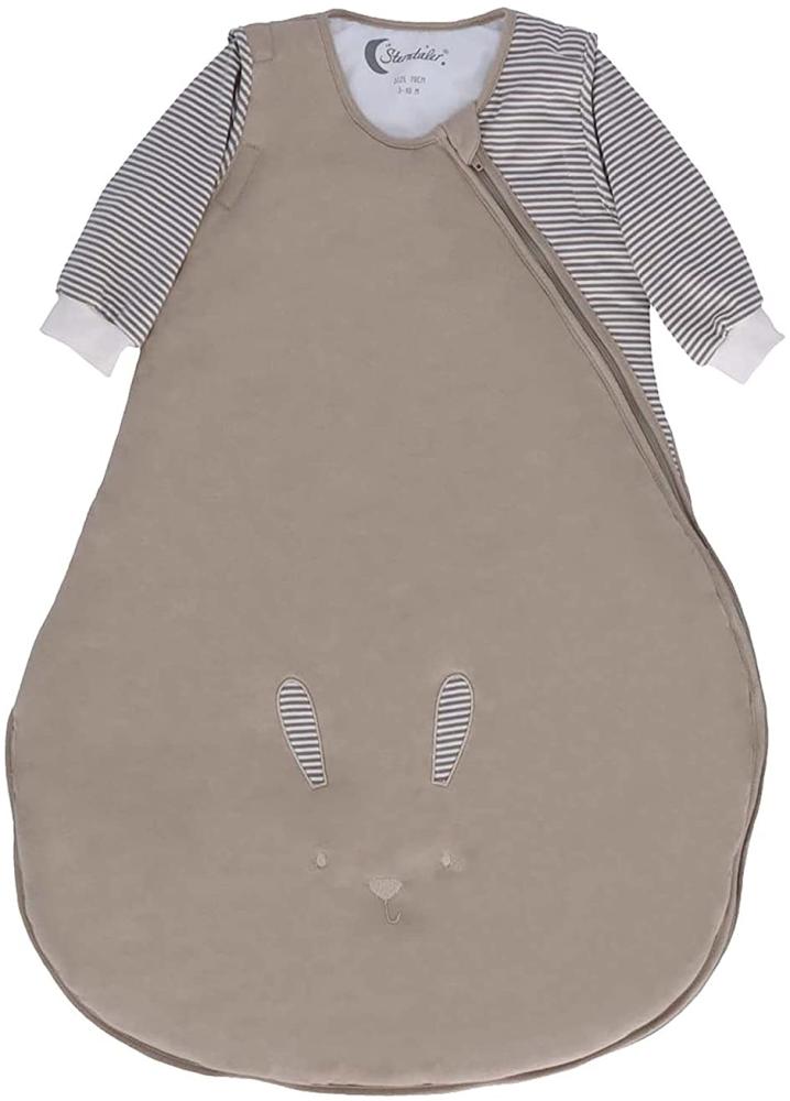 Sterntaler Baby Unisex Schlafsack Baby Schlafsack Langarm 90cm Hase Happy - Schlupfsack Baby, Pucksack Baby, Strampelsack - braun, 90cm Bild 1