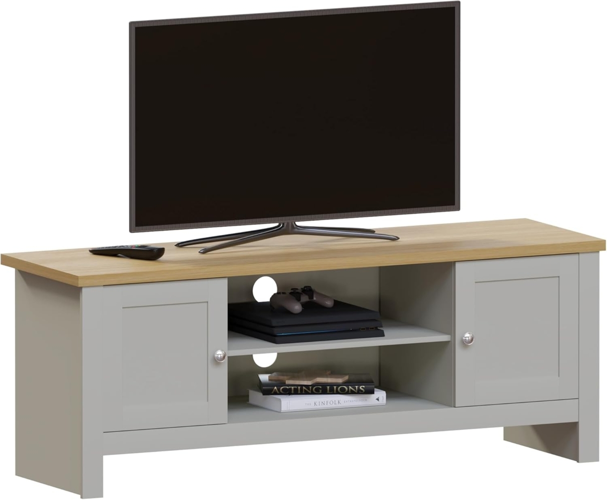 Vida Designs TV-Bänke & Lowboards, MDF, Spanplatte und Melaminfurnier, Grau, Standard Bild 1