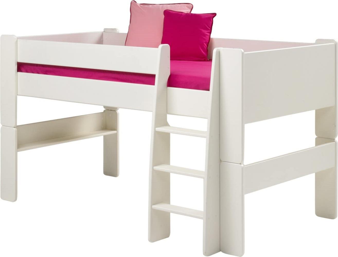 Steens 'For Kids' Halbhochbett weiß lackiert Bild 1