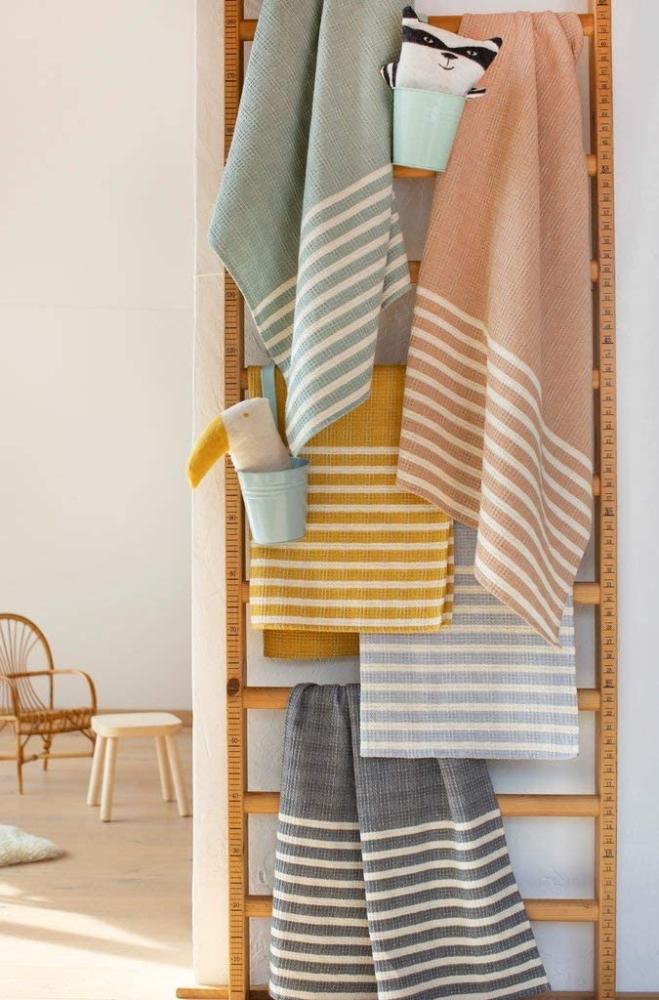 Kids Waffeldecke Streifen 90x70 cm grau Bild 1