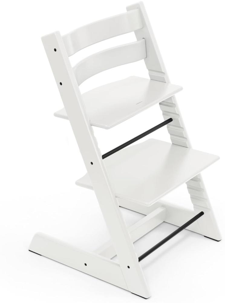 Stokke 'Tripp Trapp' Hochstuhl, white, höhenverstellbar, Buche massiv, bis 110 kg Bild 1