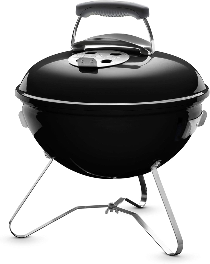 Weber Smokey Joe Original Holzkohlegrill, Ø 37cm Grillfläche, portabeler BBQ Grill, porzellanemaillierten Deckel & Kessel - Schwarz (1111004) Bild 1