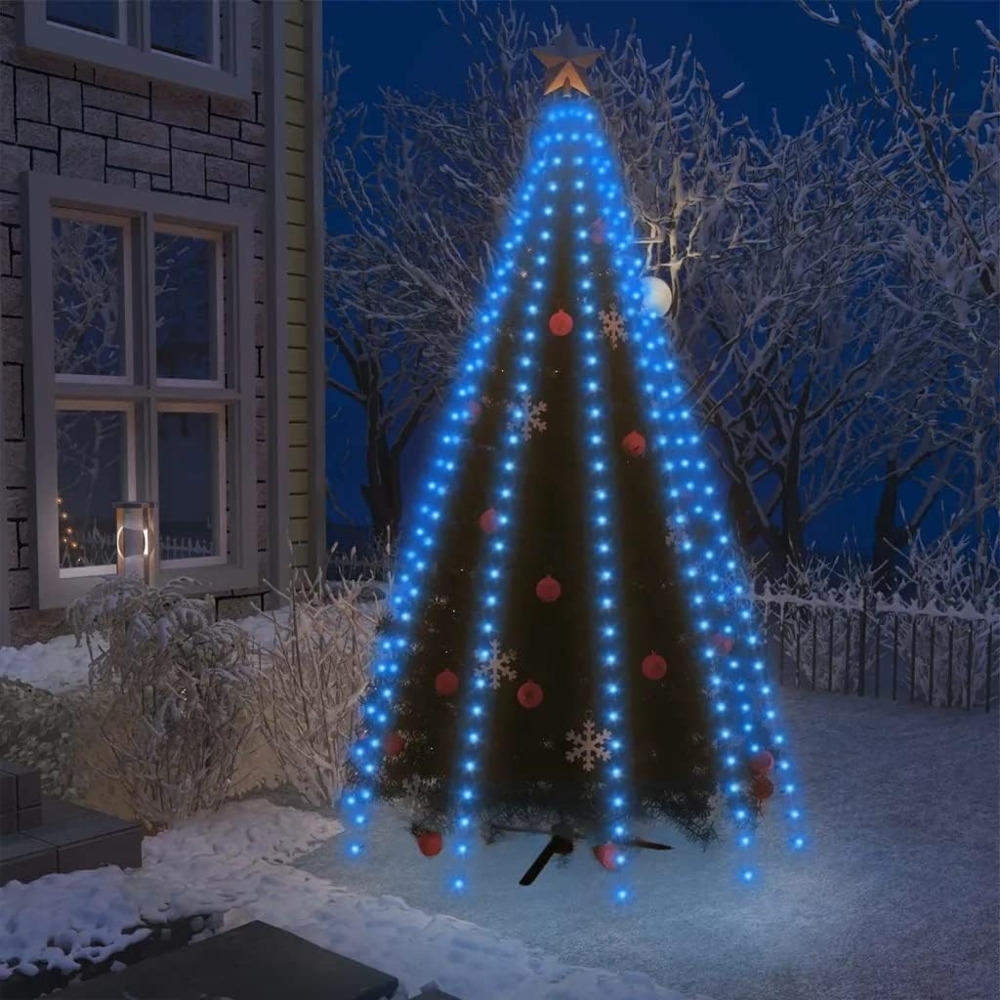 vidaXL Weihnachtsbaum-Lichternetz mit 300 LEDs Blau 300 cm 328890 Bild 1