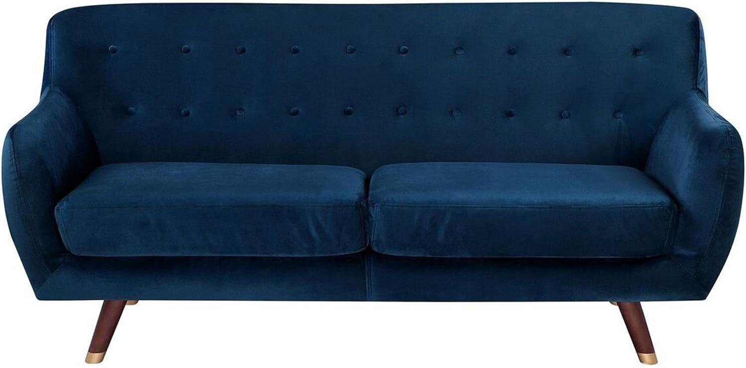 3-Sitzer Sofa Samtstoff marineblau BODO Bild 1