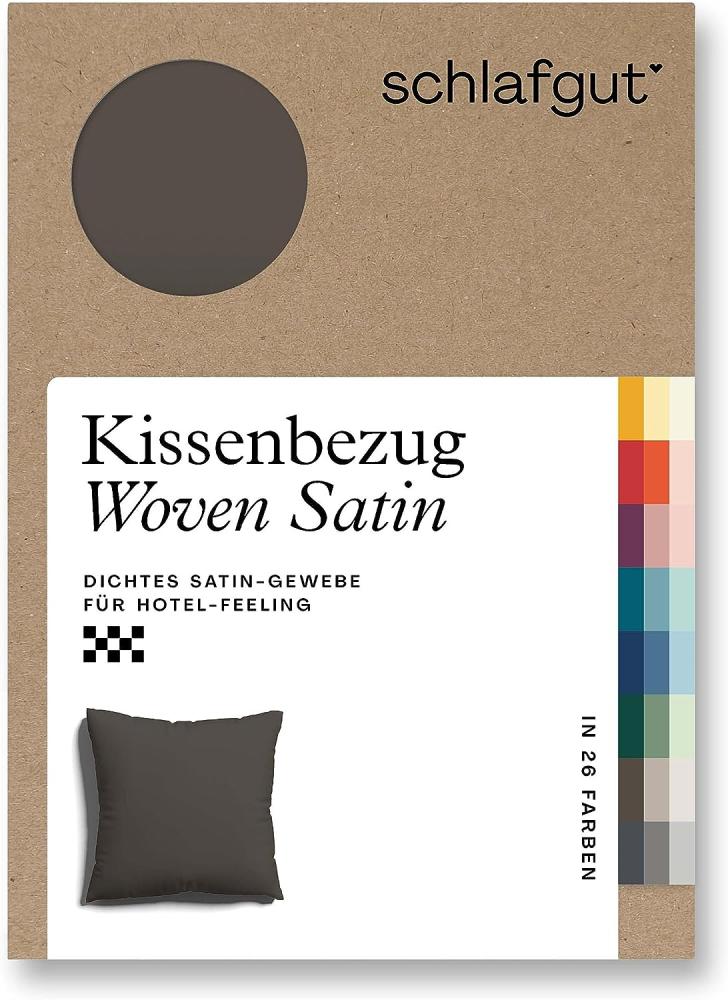 Schlafgut Woven Satin Bettwäsche|Kissenbezug einzeln 80x80 cm| sand-deep Bild 1