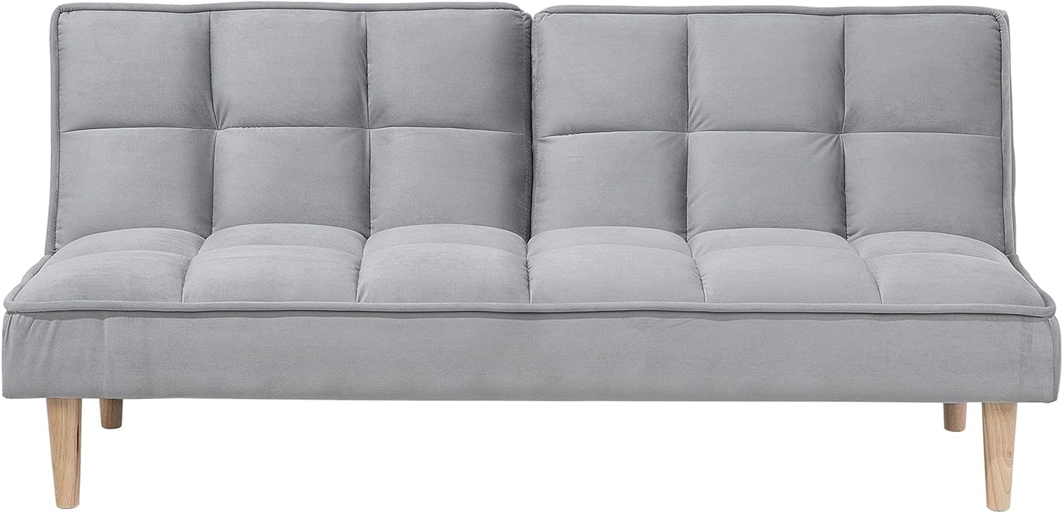 Schlafsofa 3-Sitzer Polsterbezug hellgrau SILJAN Bild 1