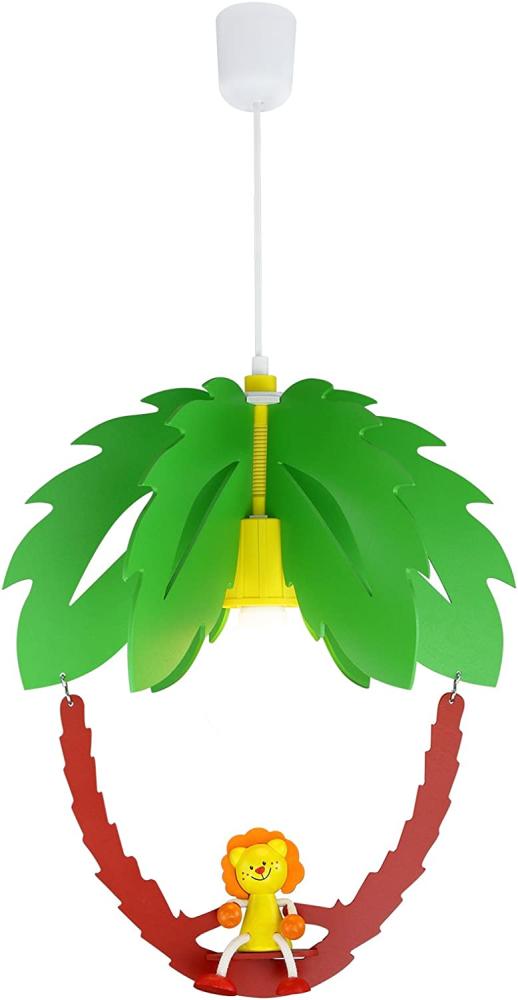 Elobra No. 125854 Pendelleuchte Palme Löwe Grün, Braun Bild 1