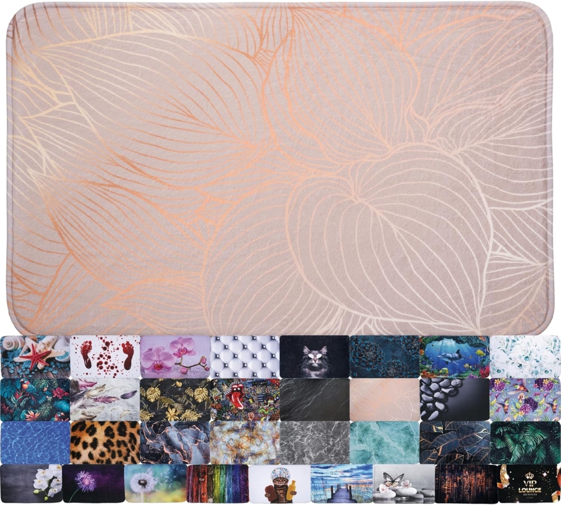 Sanilo Badematte Hosta, rutschhemmend beschichtet, waschbar, schnelltrocknend, Polyester, rechteckig, sehr weich, hochwertig & modern, 50 x 80 cm oder 70 x 110 cm Bild 1