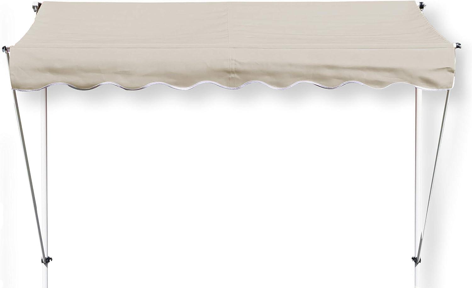 Grasekamp Klemmmarkise Ontario 205x130cm Sand Beige Balkonmarkise höhenverstellbar von 200 cm – 320 cm Bild 1