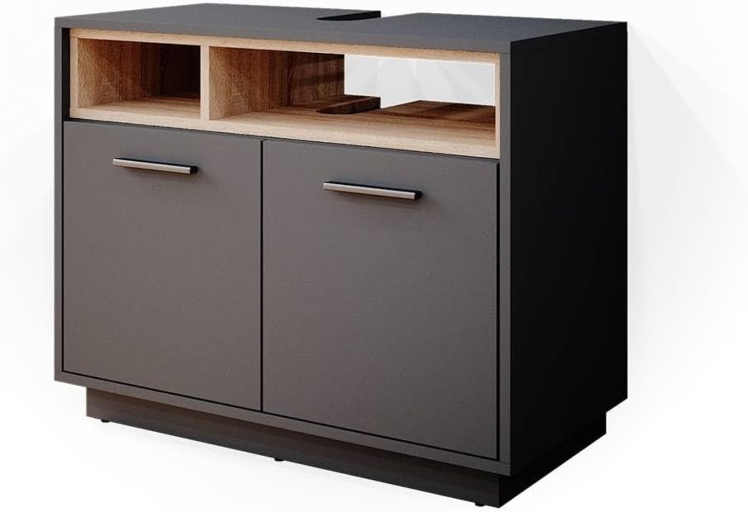 Vicco 'Beatrice' Waschtischunterschrank, Spanplatte, 80 x 64 x 40 cm, Anthrazit Bild 1