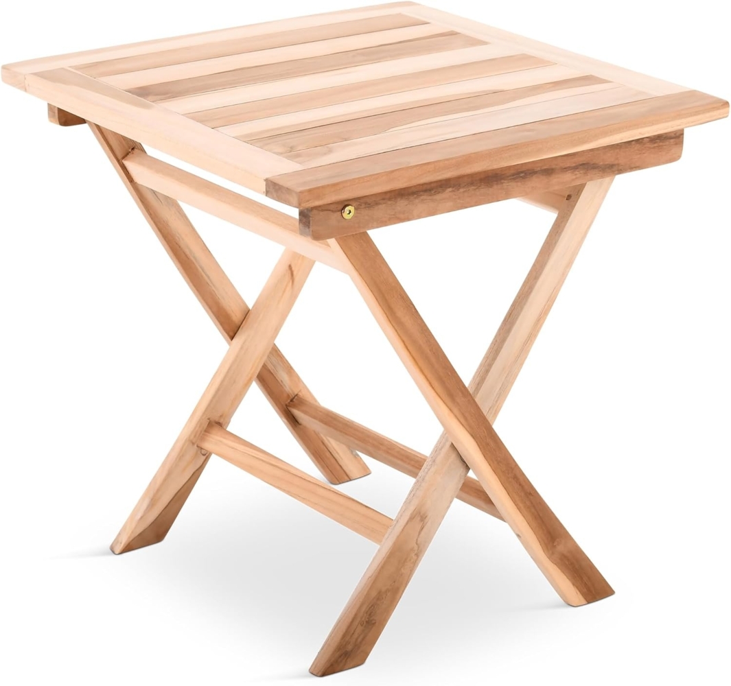 Raburg Gartentisch Beistelltisch Teakholz, 50 cm, wetterfestes Teak, langlebig, leicht & robust, UV-beständig & pflegeleicht Bild 1