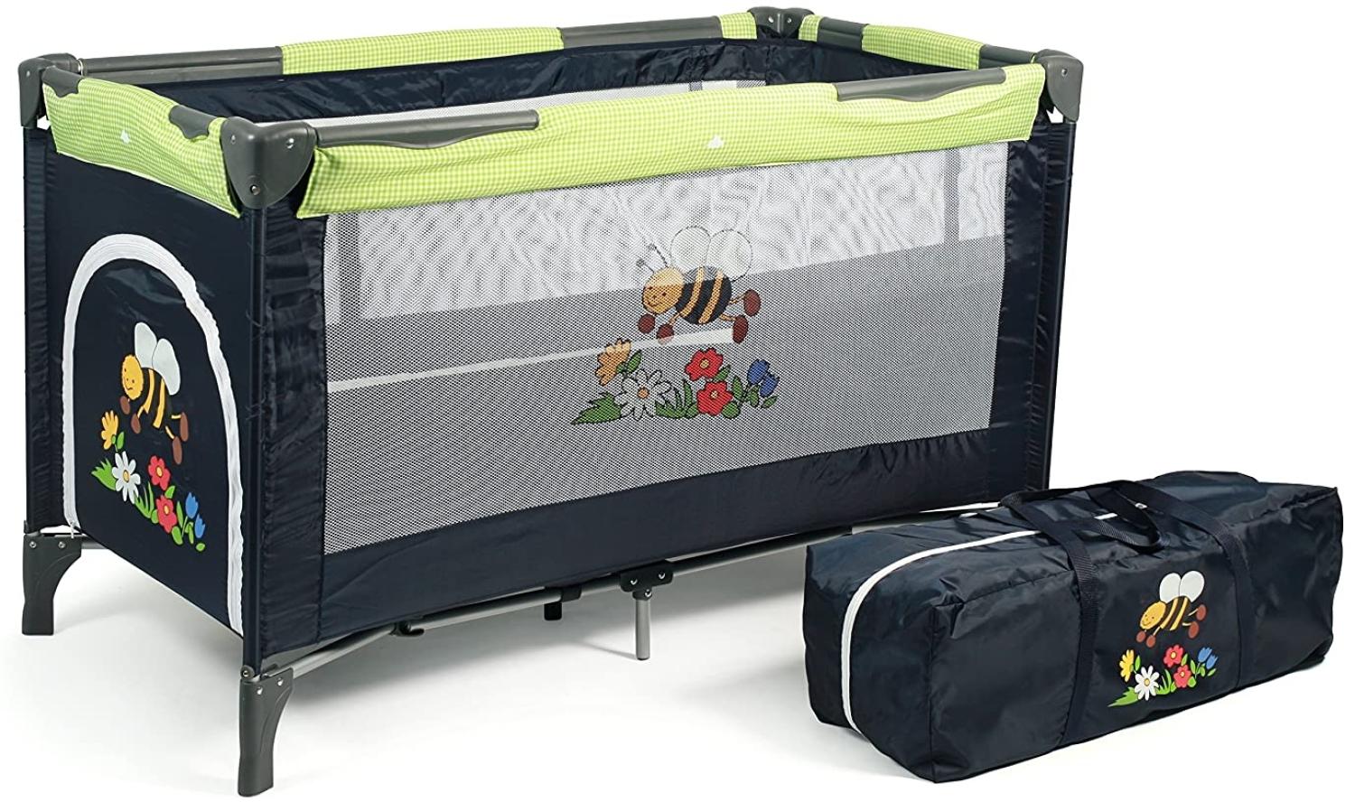 CHIC 4 BABY 340 16 Reisebett Luxus mit Einhängeboden für Neugeborene und Tragetasche, bumblebee Bild 1