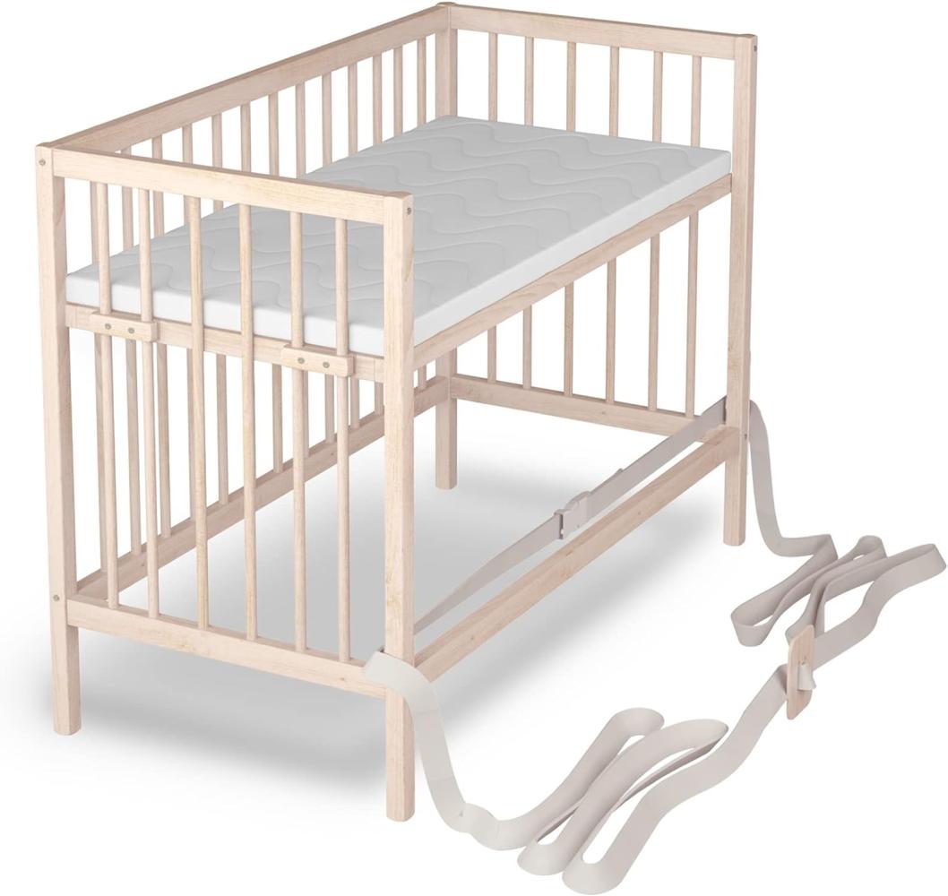 Baby Beistellbett Dreamy 60x120 cm mit Matratze, natur 4 in 1 ohne Umbauseite - Sämann Bild 1