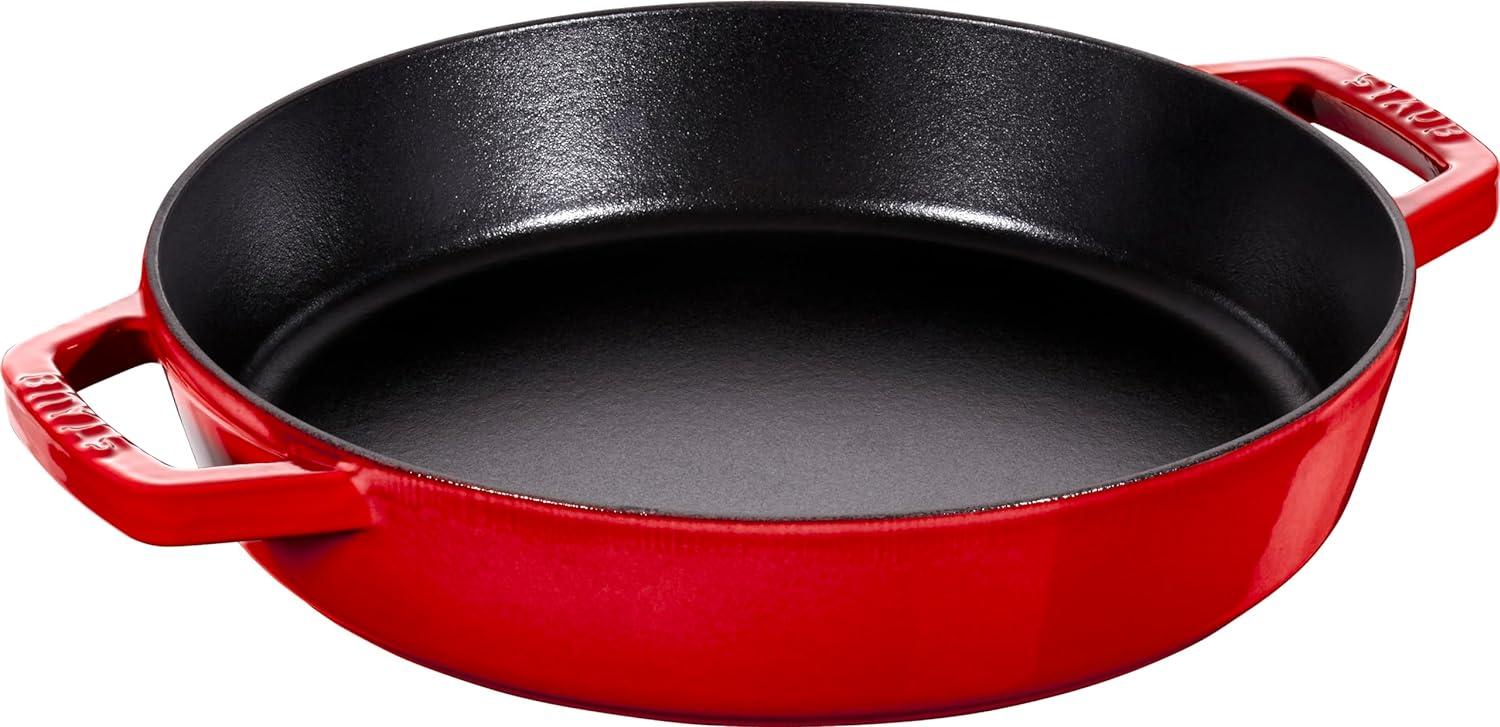 STAUB Bratpfanne mit 2 Griffen, Gusseisen kirschrot, Ø34cm Bild 1