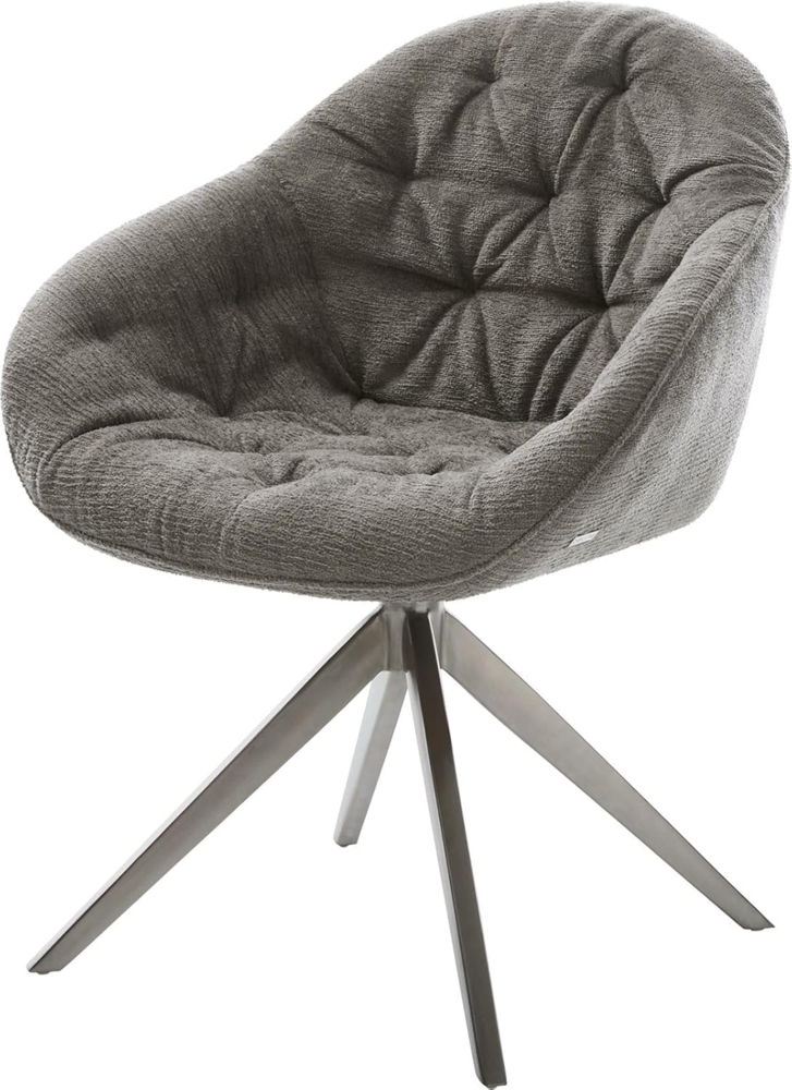 Drehstuhl Gaio-Flex Bouclé Soft Schlamm Kreuzgestell breit Graphit 360° drehbar Wippfunktion Bild 1