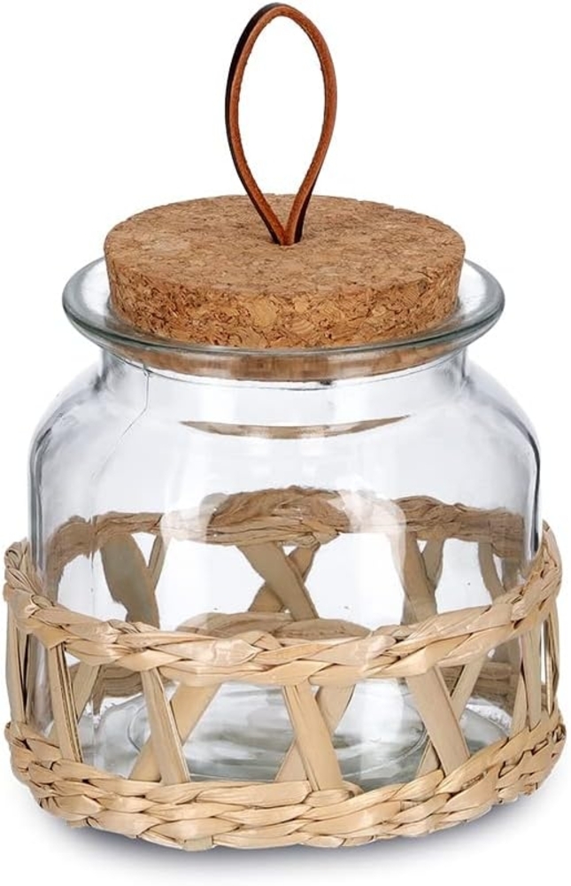 Vorratsglas Boho mit Korkdeckel - Ø 11,7 x 12 cm Bild 1