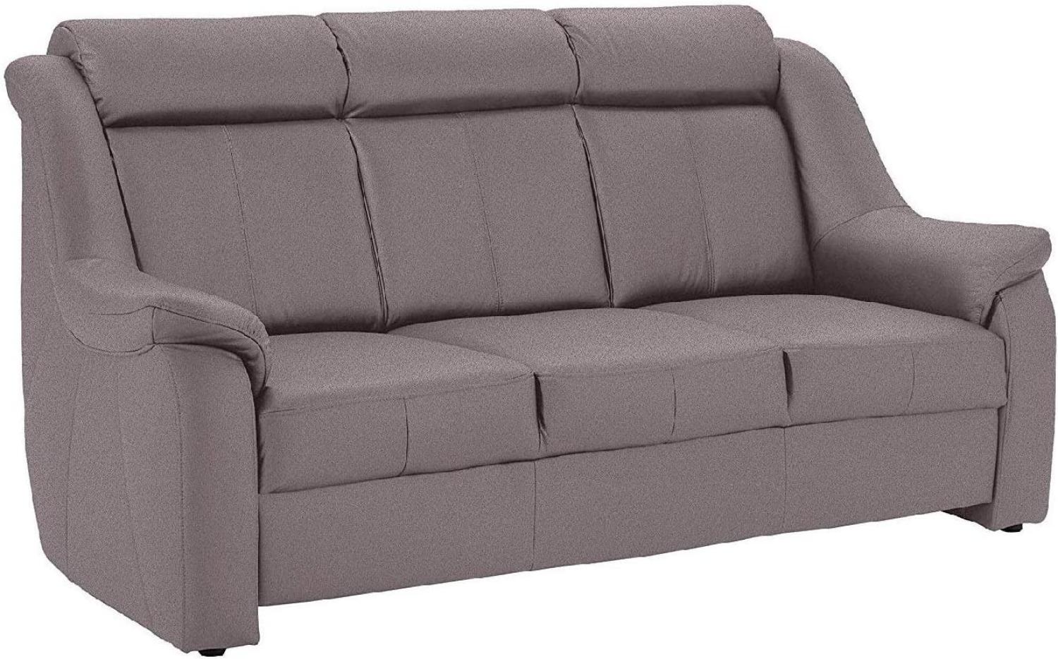 Cavadore 3-Sitzer Beata / 3er Couch im modernen Design / 188 x 98 x 92 / Mikrofaser Anthrazit Bild 1