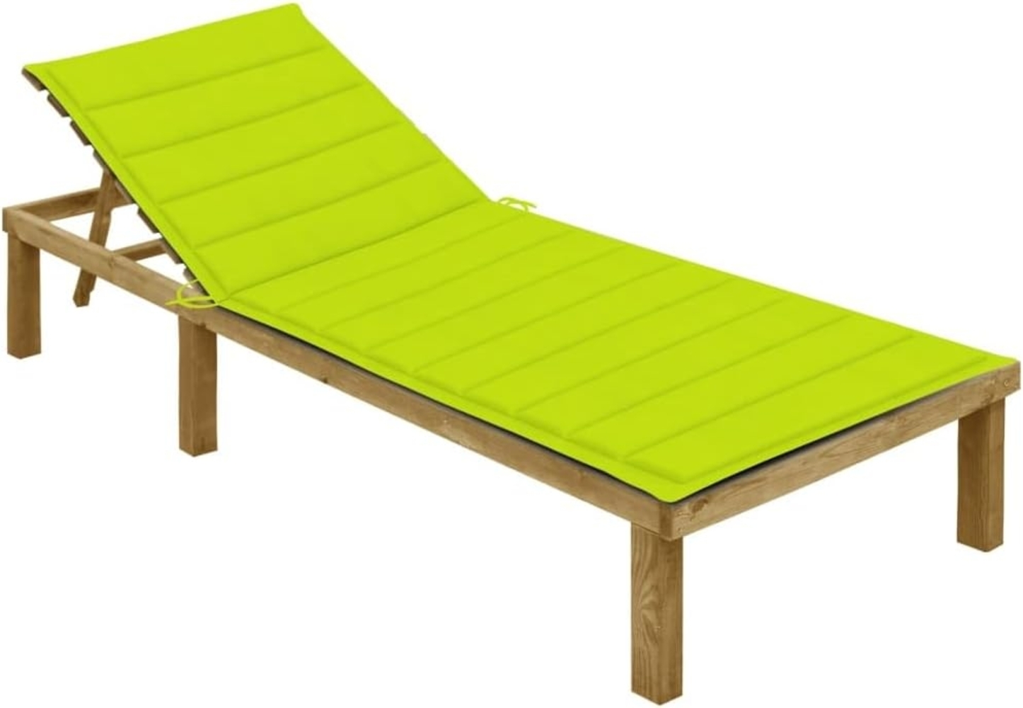 vidaXL Sonnenliege mit Hellgrüner Auflage Imprägniertes Kiefernholz 3065830 Bild 1