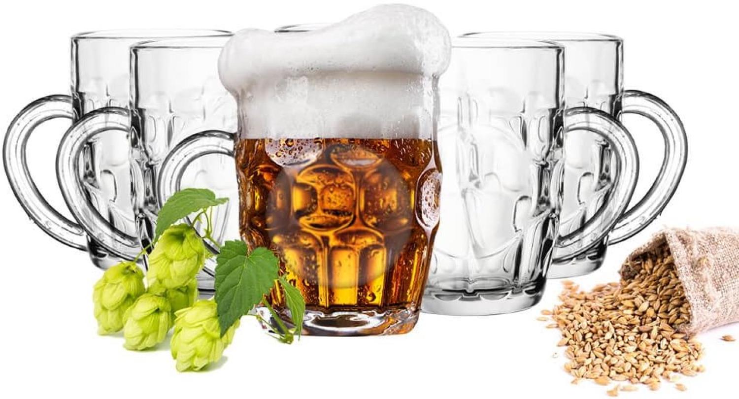 6 Weizengläser Biergläser 0,5 Liter Bierseidel Bierglas Pilsgläser Altbiergläser Bild 1