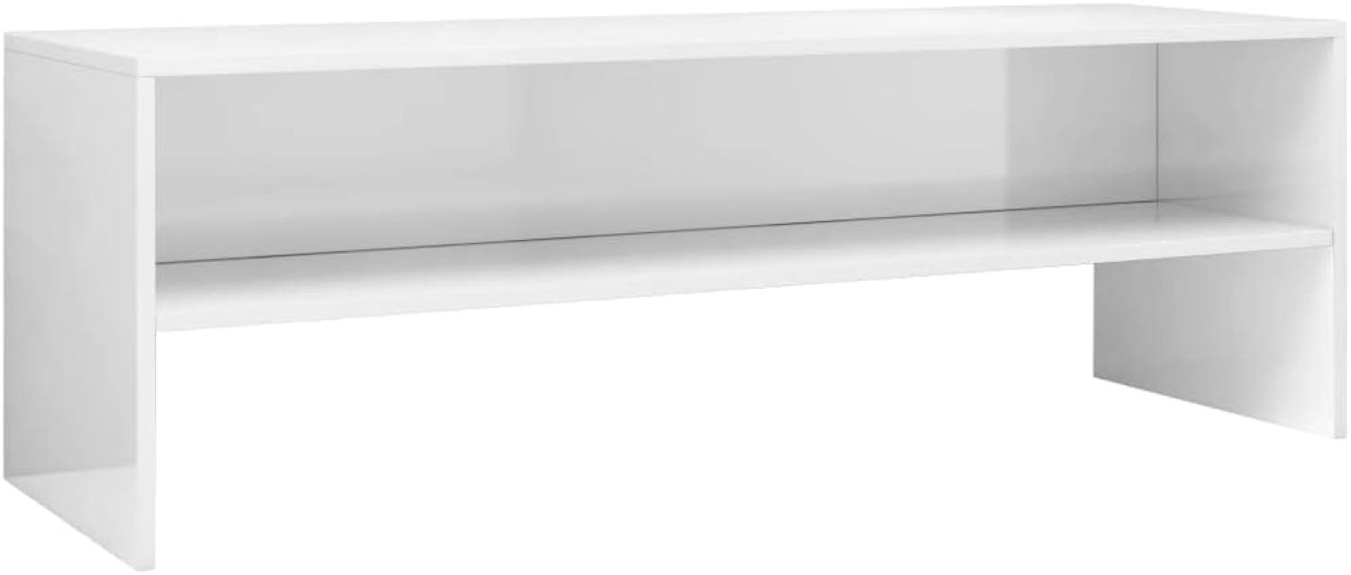 vidaXL TV-Schrank Hochglanz-Weiß 120 x 40 x 40 cm Spanplatte Bild 1