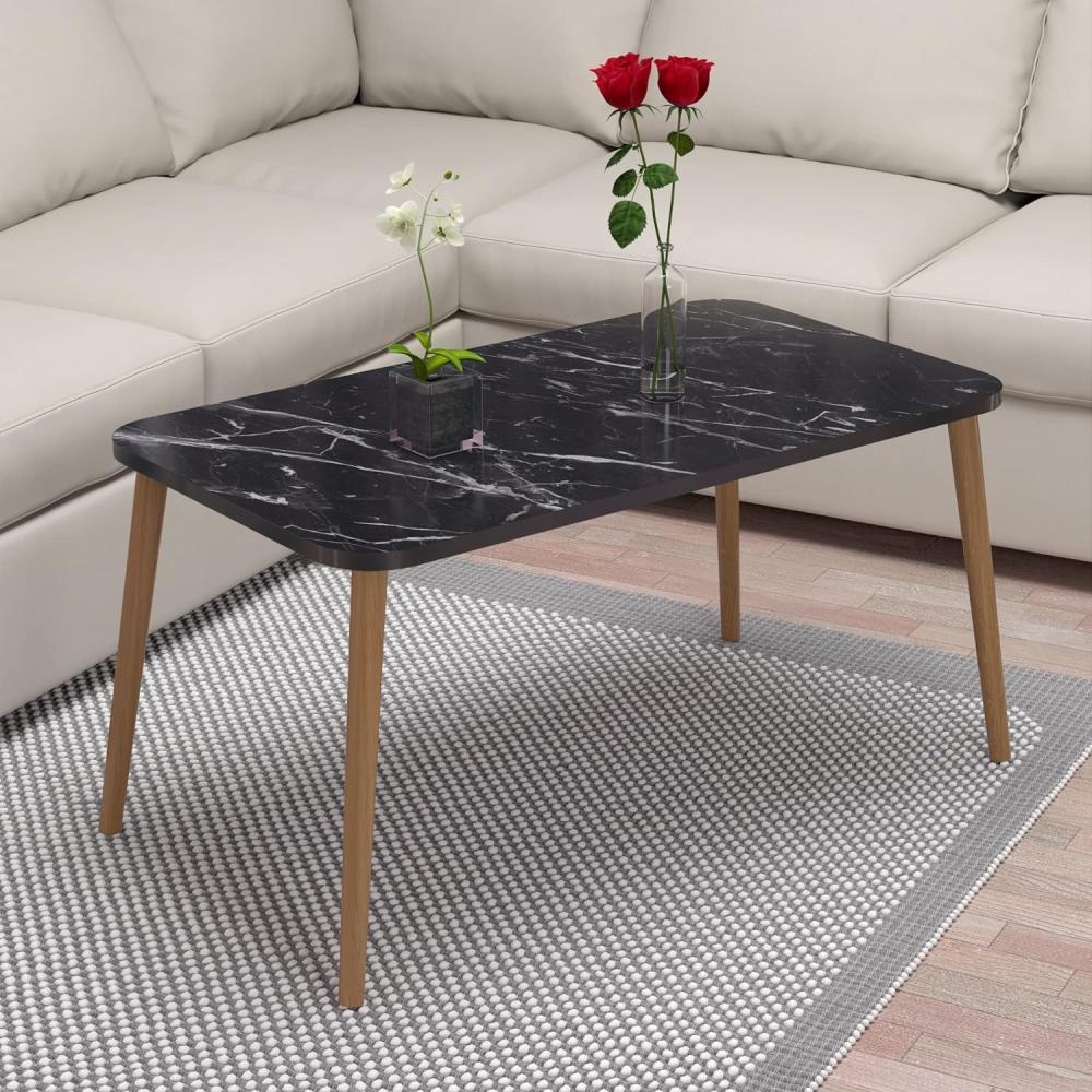 Couchtisch Skælskør 41 x 90 x 50 cm Marmor, schwarz [en. casa] Bild 1