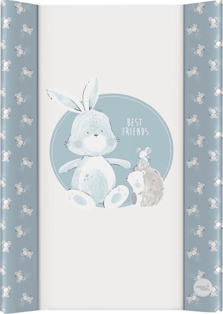 Ceba Baby® Wickelauflage Wickelunterlage - 2 Keil Wickelmulde fürs Babybett 70x50 cm - Wickeltischauflage mit OEKO-TEX® Standard 100 - Made in EU - Wasserdicht und Abwaschbar - Freunde Bild 1