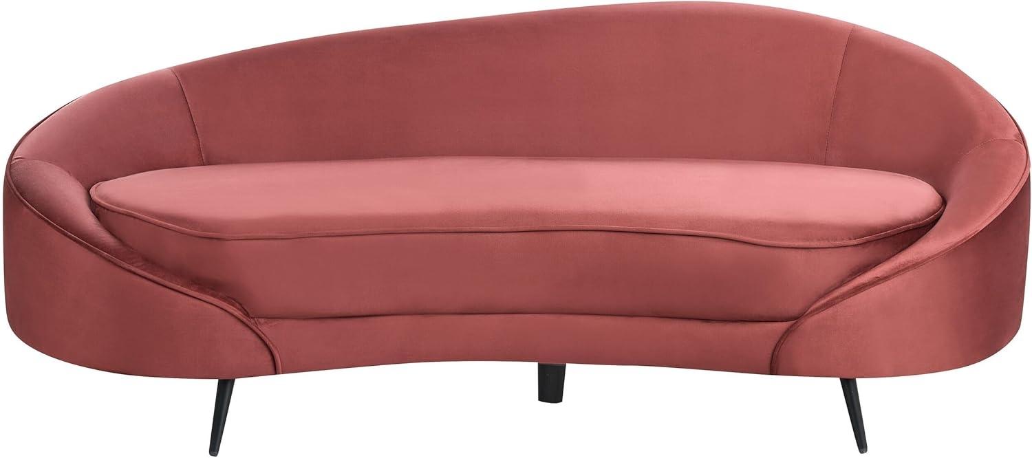 3-Sitzer Sofa Samtstoff rot schwarz SAVA Bild 1