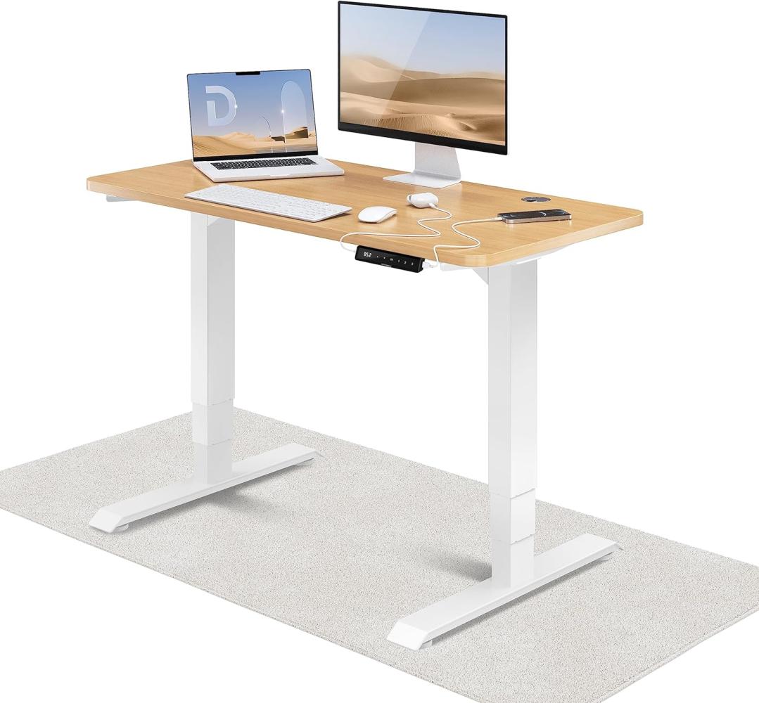 Höhenverstellbarer Schreibtisch (120 x 60 cm) - Schreibtisch Höhenverstellbar Elektrisch mit Flüsterleisem Dual-Motor & Touchscreen - Hohe Tragfähigkeit - Stehtisch von Desktronic Bild 1